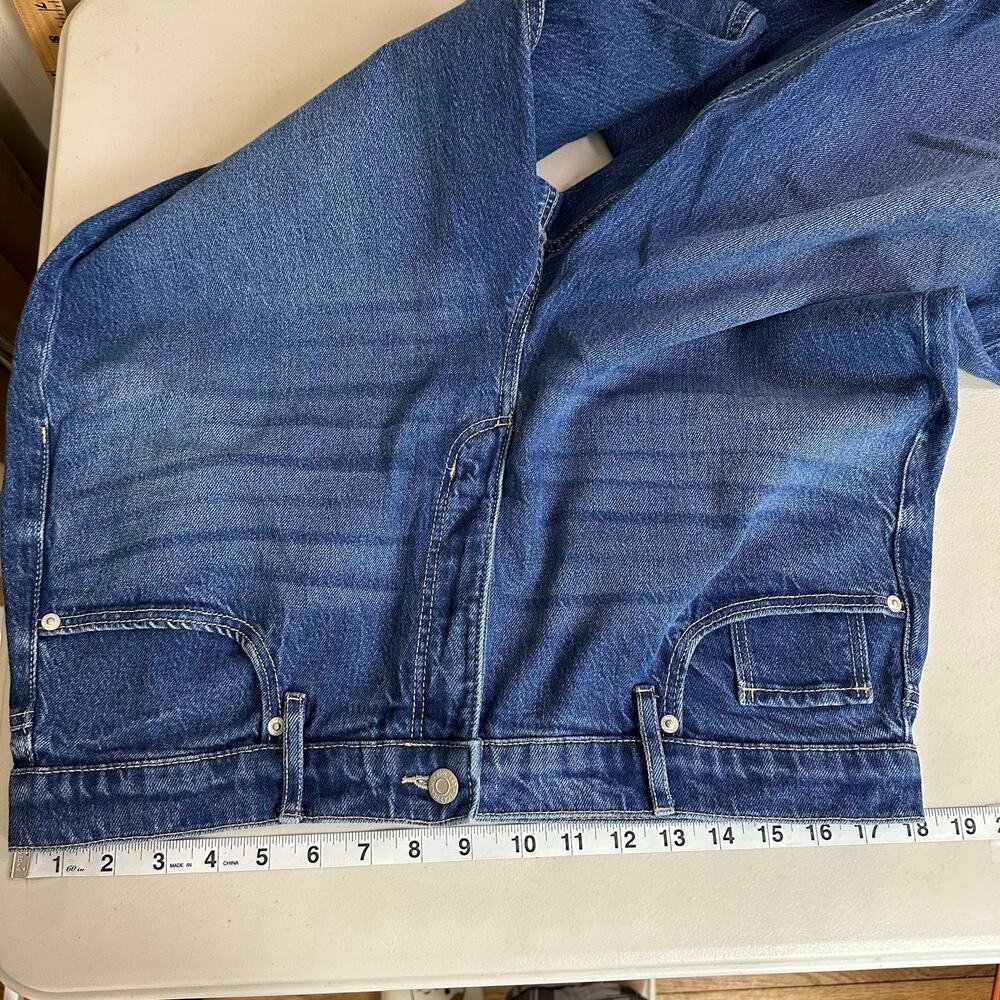 LOFT Wide Leg Jeans Womens 32/14 Blue High Rise Denim NWT Festival Baggy Indie - Picture 7 of 11